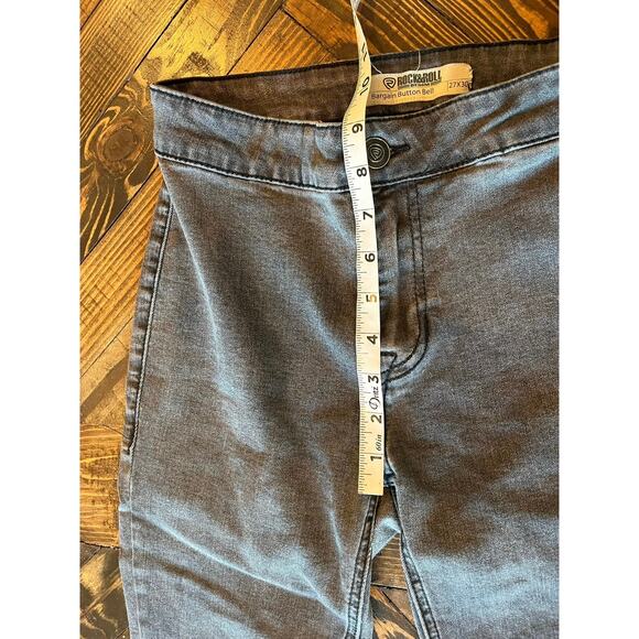 Rock & Roll Denim Bargain Button Bell Jeans Stretch Women 27x30  Cowgirl Western - Picture 6 of 11